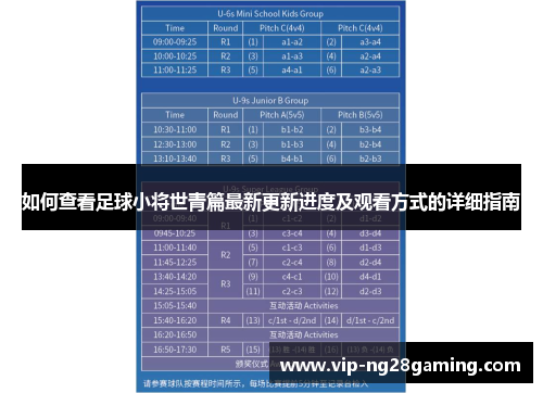 如何查看足球小将世青篇最新更新进度及观看方式的详细指南